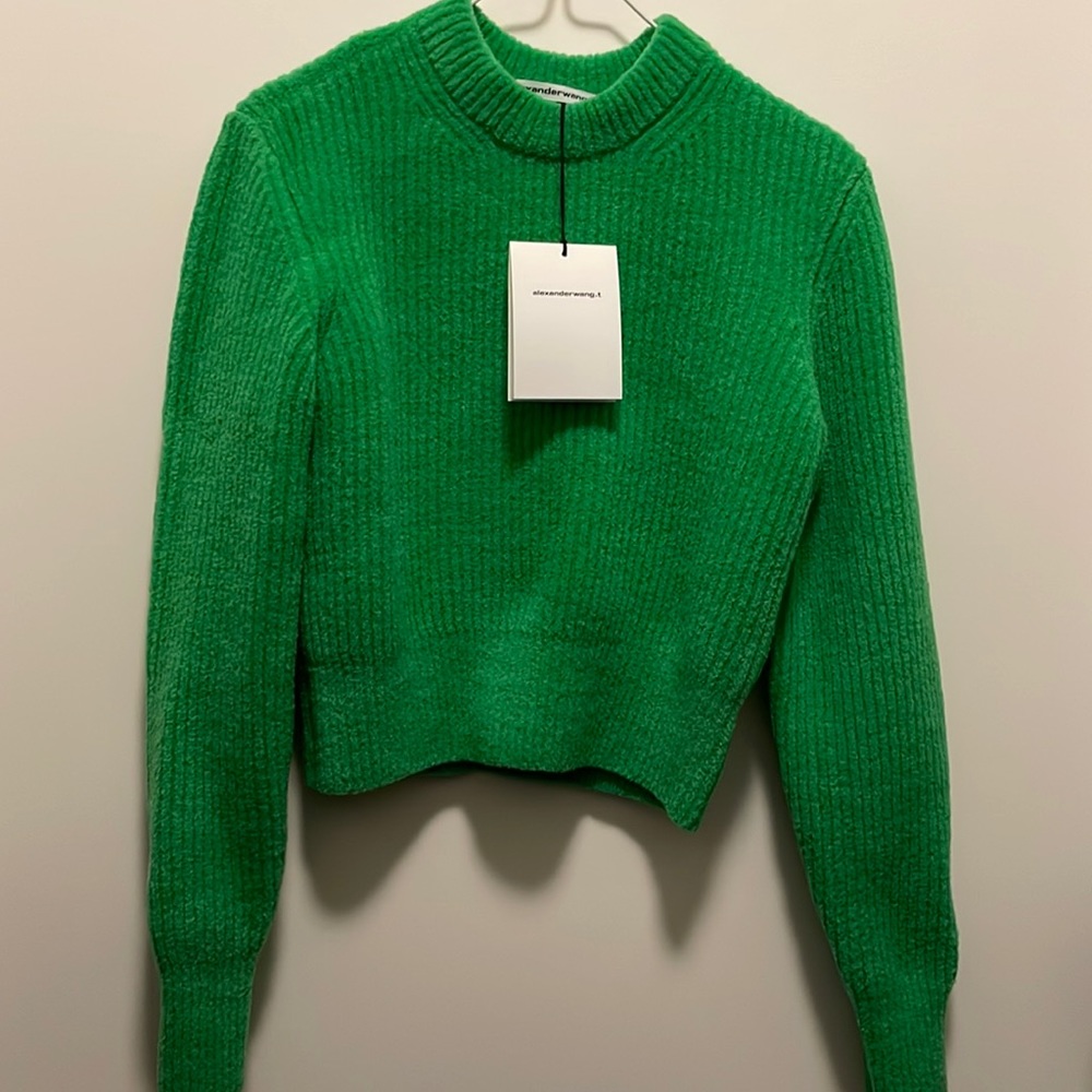 22FW Alexander Wang green sweater
